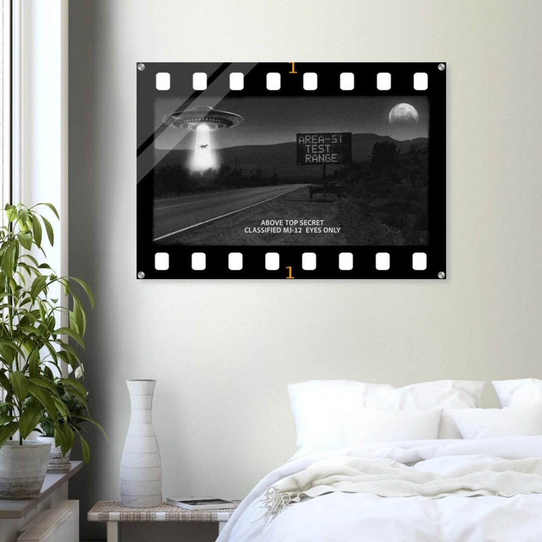 Area 51 Classified MJ-12 Secret Film Frame - Acrylic Print - Etsy