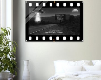 Area 51 Classified MJ-12 Secret Film Frame - Acrylic Print