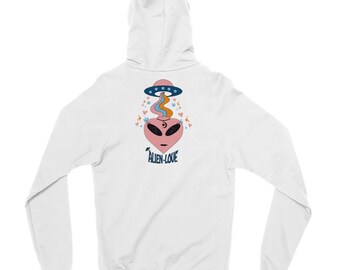 Pink Alien-Love - Classic Unisex Zip Hoodie