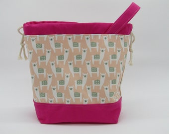 Fuschia Alpaca Project Bag