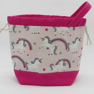 Fuschia Unicorn Knitting Project Bag