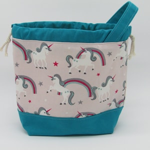 Caribbean Sea Unicorn Knitting Project Bag