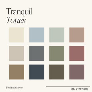 Benjamin Moore Paint Color Palette: Soft Earthy Tones (PDF Download)