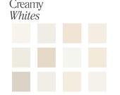 Creamy Whites Paint Color Palette | 12 Curated Benjamin Moore Colors (Digital Download)