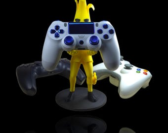 Banaancontrollerstandaard – 3D-geprinte gamecontrollerhouder – PS5- en Xbox-controllerdisplay – installatieaccessoire gamerdesk