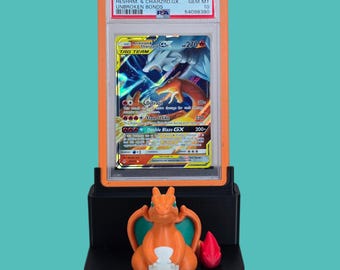 Soporte de exhibición para cartas Pokémon Charizard para estuches PSA/Mag One-Touch/Toploader