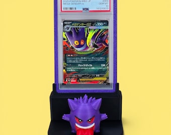Soporte de exhibición para cartas Pokémon Gengar para estuches PSA/Mag One-Touch/Toploader