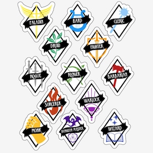 D&D Class Stickers