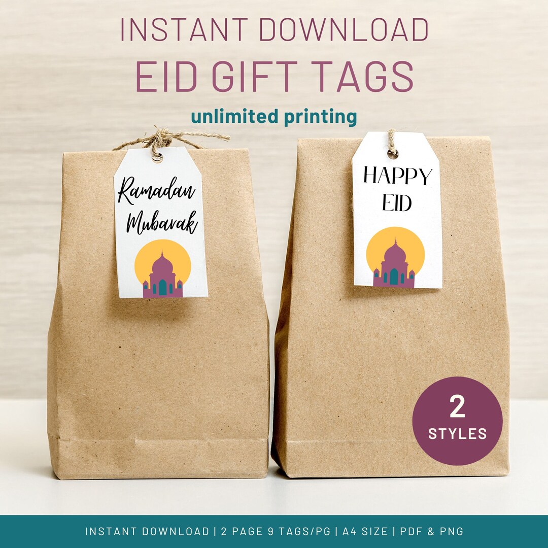 Ramadan and Eid Gift Tags | Printable Instant Download | Ramadan ...