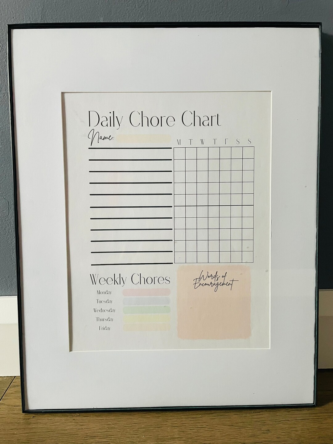 Daily and Weekly Chore Chart Printable - Etsy