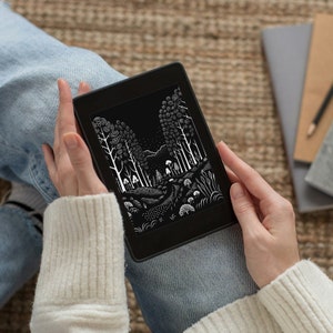 Fantasy Forest - Kindle Lock Screen, Trendy Bookish Design, Personalize Your Kindle Lock Screen, Digital Download