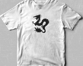 T-shirt graphique dragon : t-shirt en coton unisexe de l'an 2000