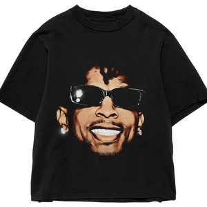 21 Savage Oversized Boxy Tee, 21 Savage Rap Tee, Concert Merchandise, Album Merch, 90&#39;s Poster Graphic T-Shirt