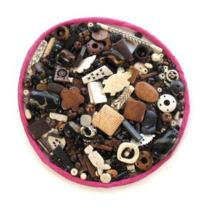 Buffalo bone beads and focal points
