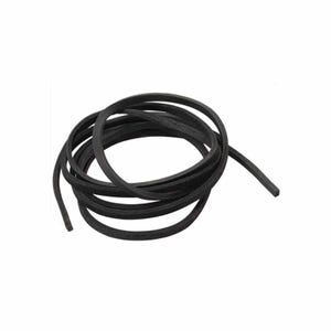 May include: A coil of black leather cord, approximately 1/4 inch wide.
