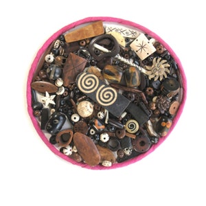 Buffalo bone beads and focal points