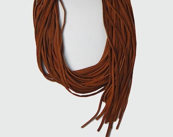 Medium Brown Deerskin Laces, 3/16” X 40&quot; dreamcatcher leather, Buckskin crafting cord