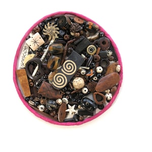 Buffalo bone beads and focal points