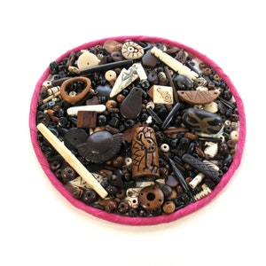 Buffalo bone beads and focal points