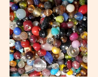 Mixed Small Glass Beads, 1.5 oz Jewelry Making Beads, Craft Beads