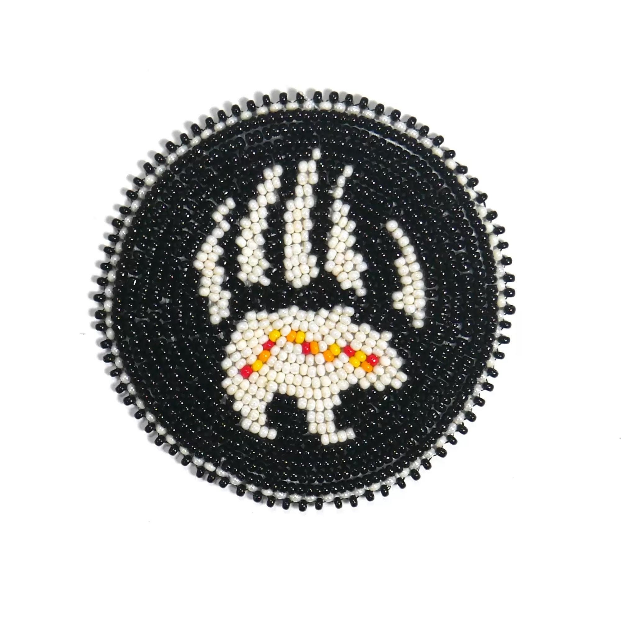 Native Bear Paw Claw Iron-On Patch - 4 Inch MC Indian Bear Design For Jackets & Vests 6 thumbnail image