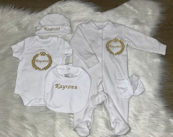 Baby white velvet set