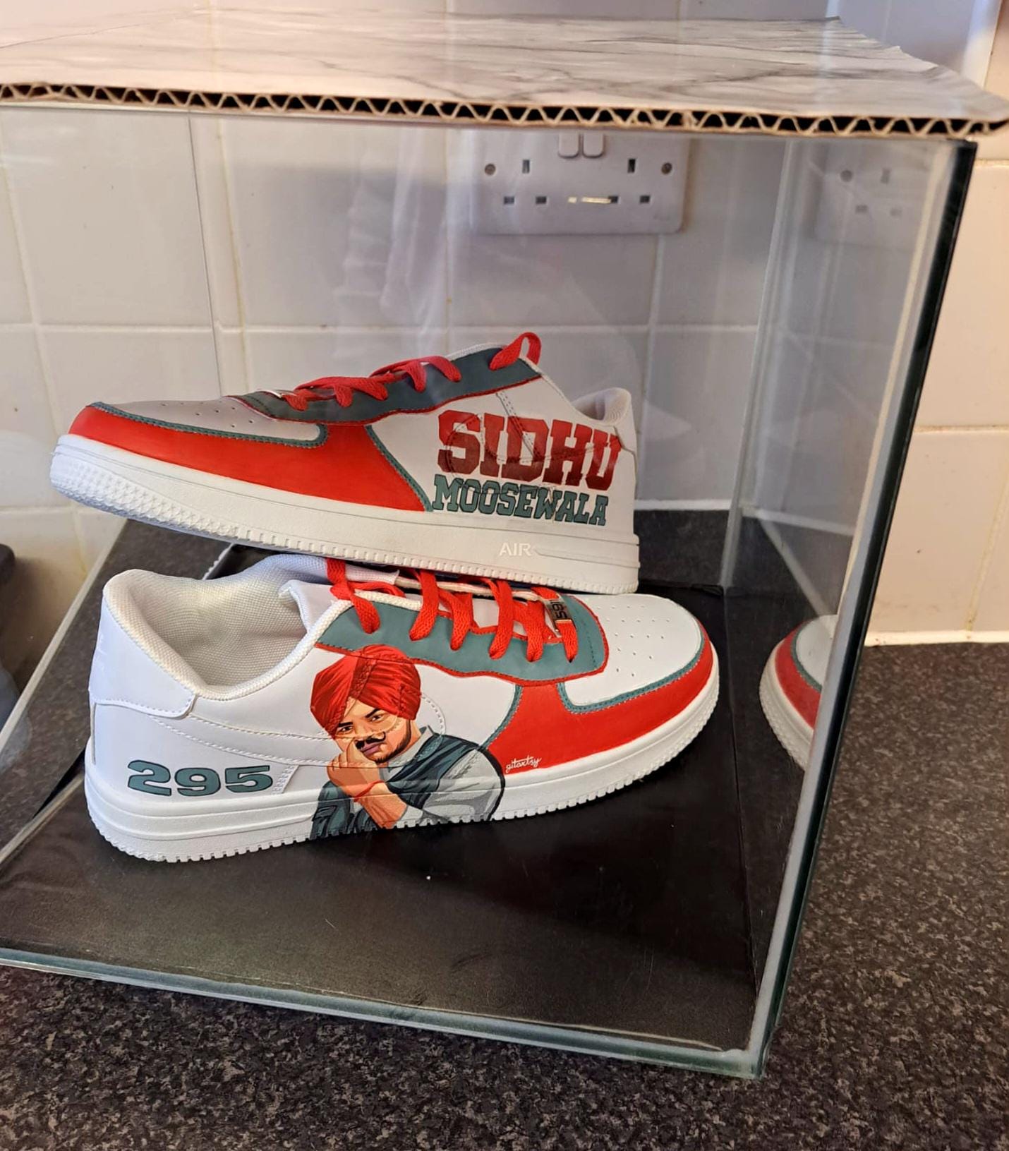 Custom Punjabi Singer Tribute Shoes – Hand-painted Sidhu Moosewala
