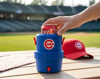 MLB Mini Igloo Cooler Koozie Bundle | 3D Printed Dugout-Style Can Holders | Mix Any Teams | 1-Pack to 30-Pack | Baseball Fan Gift