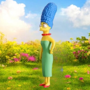 Marge Simpson Figurine – 3D Printed Display Model | Simpsons-Inspired Art Piece | NOT A TOY