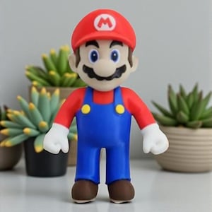 Mario Figurine – 3D Printed Display Model | Video Game Fan Art | NOT A TOY
