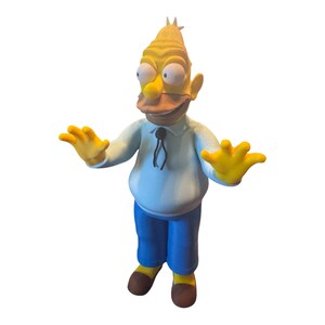 Abe „Grampa“ Simpson Figur - 3D gedrucktes Ausstellungsmodell | Von den Simpsons inspirierte Kunst | KEIN SPIELZEUG