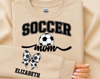 Design personalizzato per manica con scritta "Mamma del calcio" in formato PNG (download digitale)