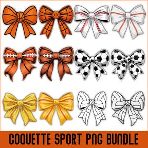 Sport Coquette Rosett PNG och SVG Sublimeringspaket (digital nedladdning)