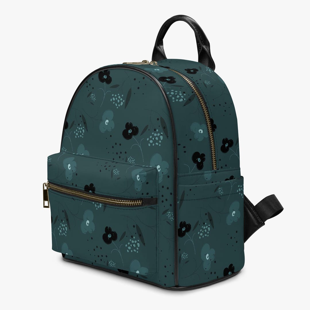 Jade Blooms Mini Backpack - Etsy