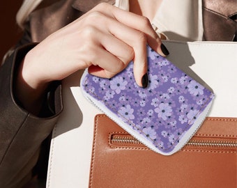 Purple Floral: May is Lupus Awareness Month Card Holder