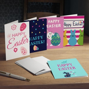Ostern fröhliche Farben Grußkarten Multi-Design (5er-Pack)