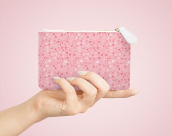 Bolso Clutch Mini Corazones Rosa