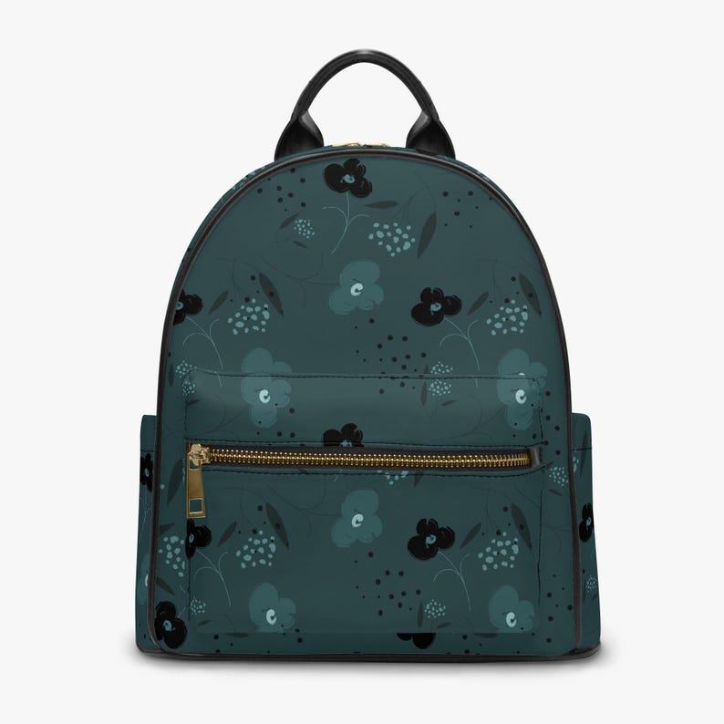 Jade Blooms Mini Backpack - Etsy
