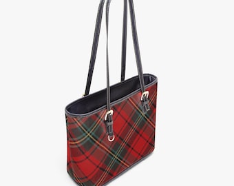 Red Tartan Plaid Medium Tote