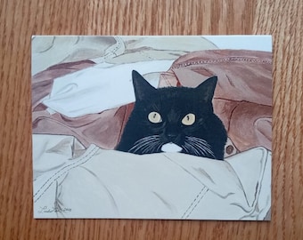 Tuxedo Cat Card Thank You Notes, Birthdays, Holidays, Condolences