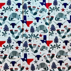 Texas minky fabric remnant. 18 by 18 inch. Soft TX polyester material.
