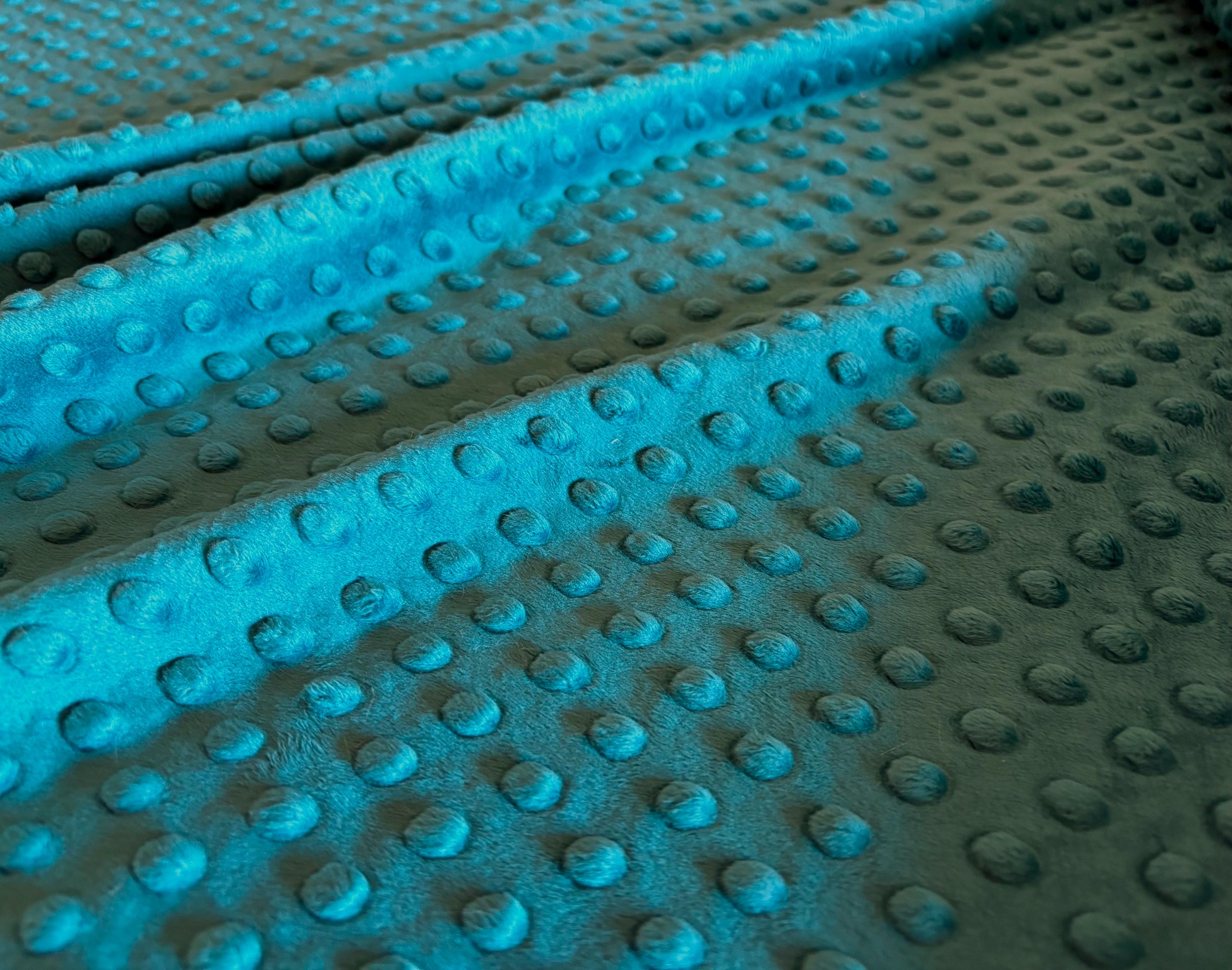 Mallard Minky Cuddle Dimple by Shannon Fabrics. Dotted Dark Teal Fabric ...
