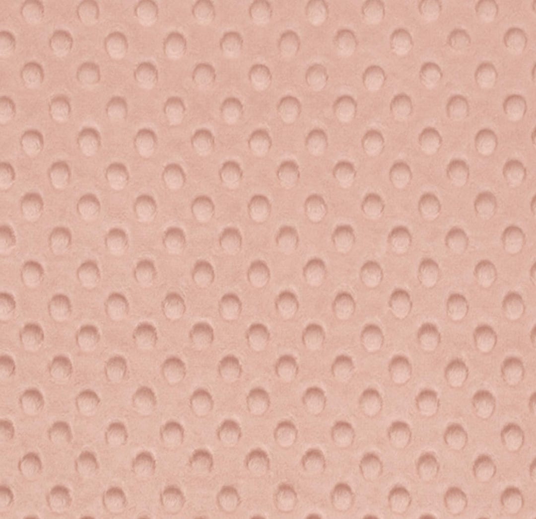 Shell Minky Cuddle Dimple by Shannon Fabrics. Dotted Light Peach-pink ...