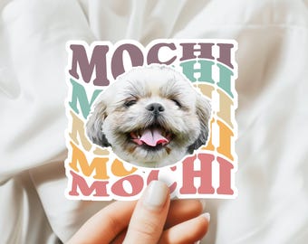 Custom Pet Sticker Using Your Pet Photo Custom Dog Sticker Custom Cat Sticker Personalized Pet Sticker Custom Pet Portrait Vinyl Sticker