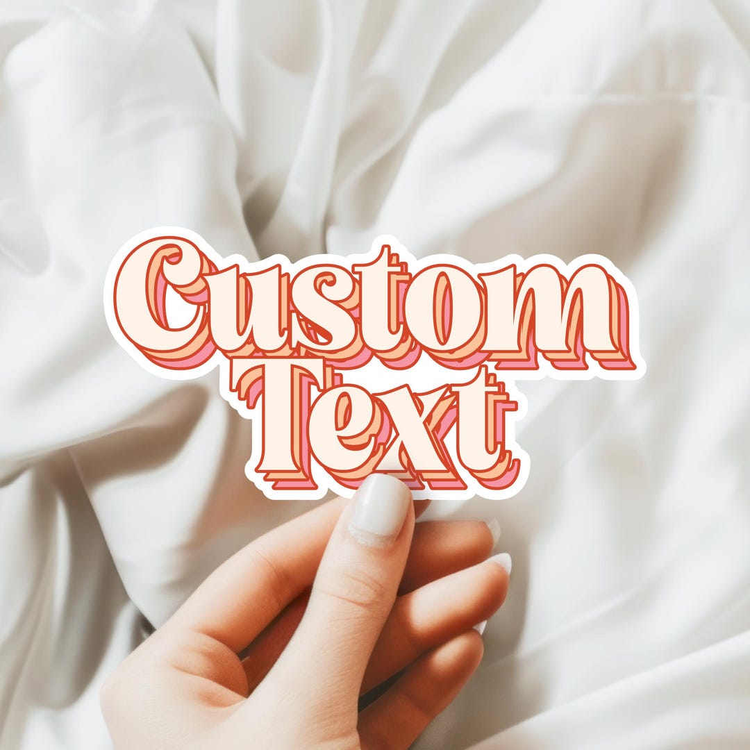 Custom Name Sticker Personalized Name Vinyl Waterproof Decals Water ...