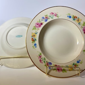 Prato de almoço vintage Old Ivory Syracuse China (conjunto de 2)