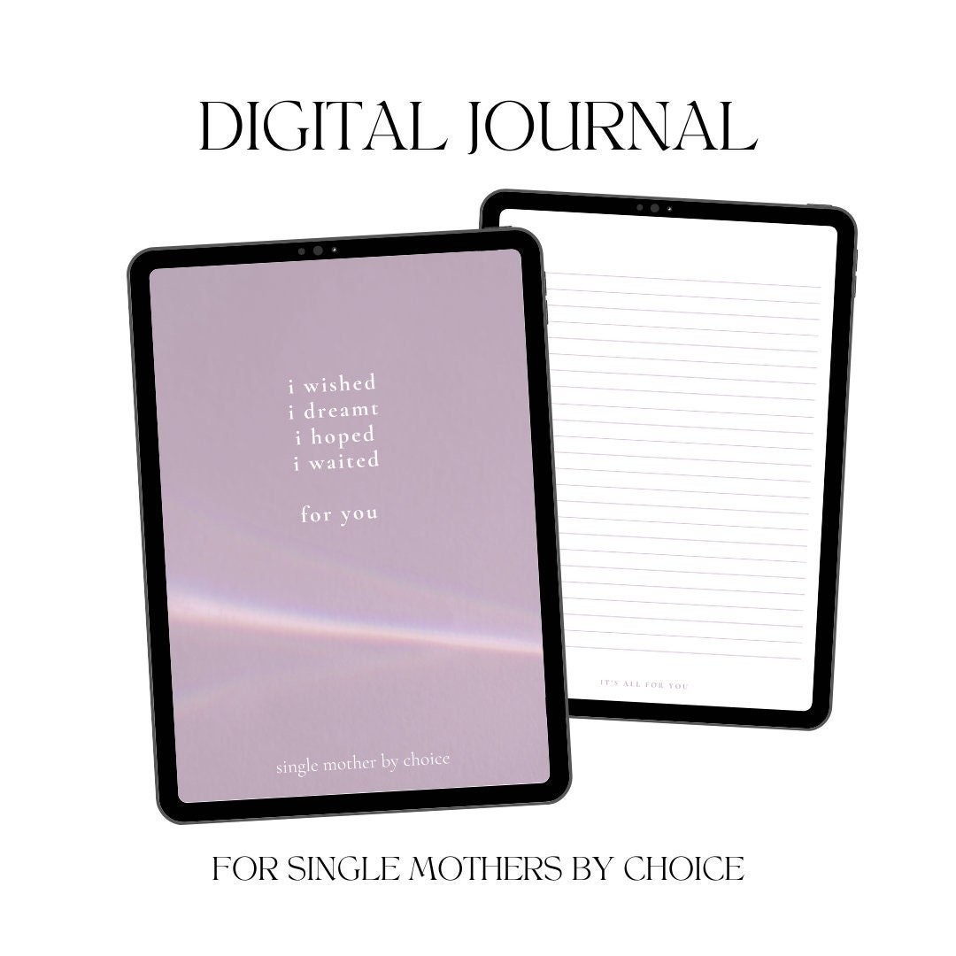 Single Journal Digital Journal for Single Mother by Choice - Etsy
