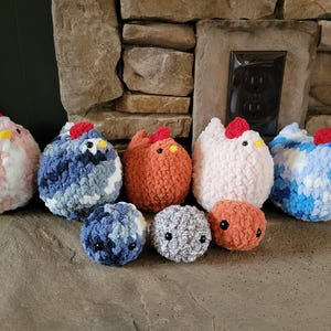 Crochet Chicken Plushie Handmade Stuffed Animal