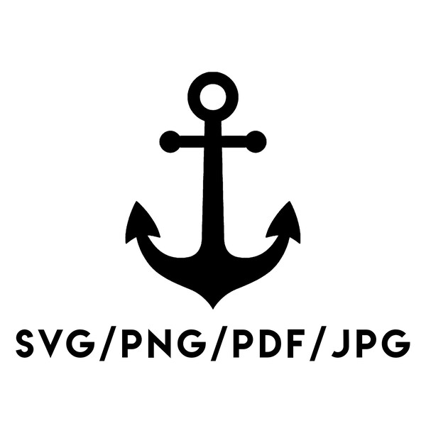 Anchor Design Instant Download SVG, PNG, PDF, jpg digital download