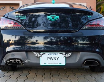 License Plate Bat Wings Pair [Silver, 6.5" wide wingspan] - Fits cars or motorcycles - A magical fantasy gift for him or her